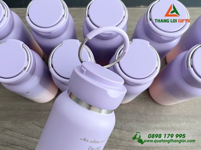 Bình Giữ Nhiệt Lock&Lock LHC4321 650ml Màu Tím Loang Khắc Tên