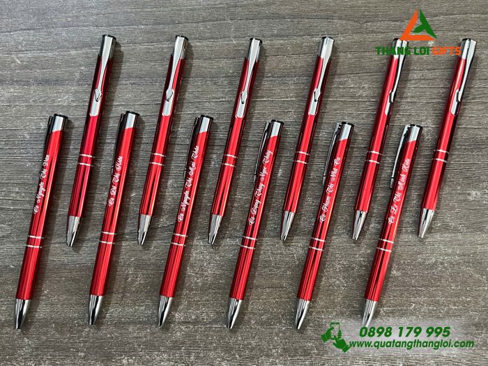 Bút Bi Kim Loại Bấm Màu Đỏ Khắc Tên Cô Giáo Làm Quà Tặng Trường Mầm Non 22