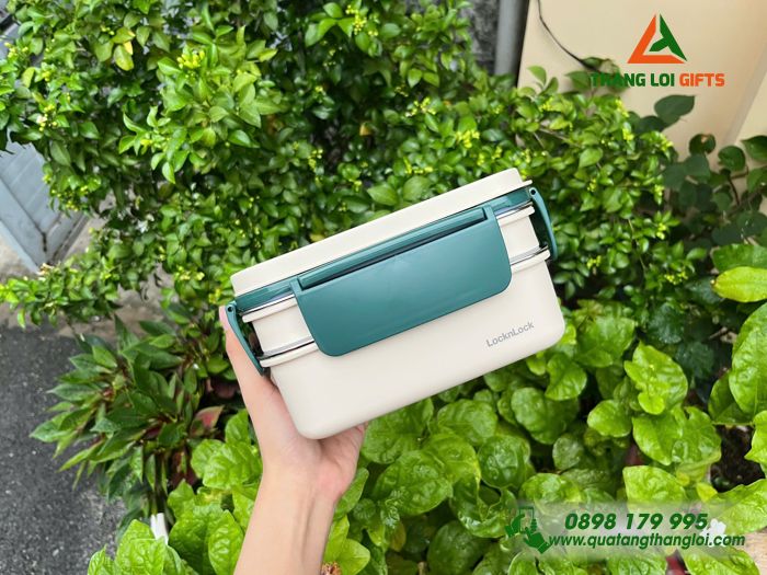 Hộp Cơm Giữ Nhiệt 2 Tầng Lock&Lock In Logo Doanh Nghiệp Làm Quà Tặng Nhân Viên
