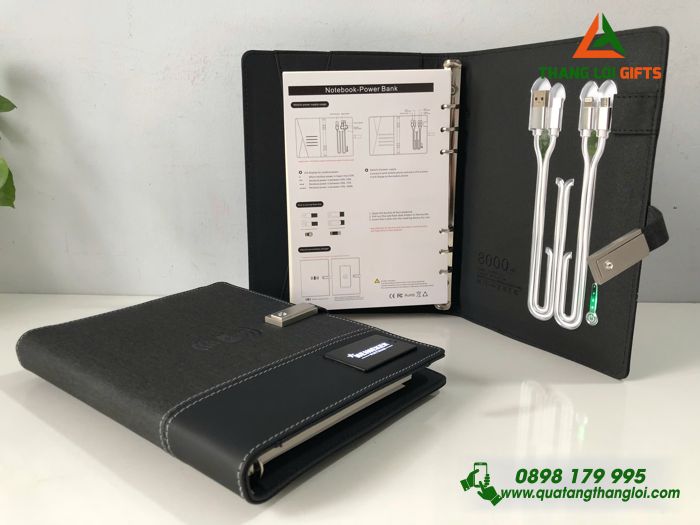 Sổ Tay Đa Năng 4in1 8.000mAh Màu Đen Khắc Logo HEINEKEN Làm Quà Tặng