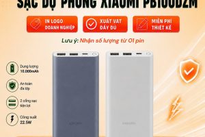 Pin Dự Phòng Xiaomi 10000mAh Màu Xanh Navy Sạc Nhanh 22.5W PB100DZM In Logo