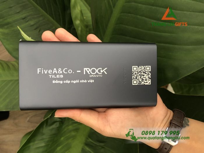 Pin sac du phong XIAOMI 10000mAh - In logo FiveA&Co.TiLES - ROCK_Granito (8)