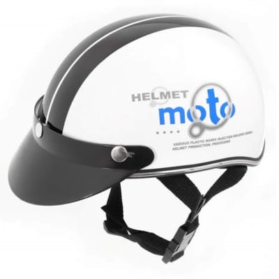 Nón Bảo Hiểm 8 lỗ in logo ATA HELMEX cửa hàng moto làm quà tặng khuyến mãi cho khách hàng