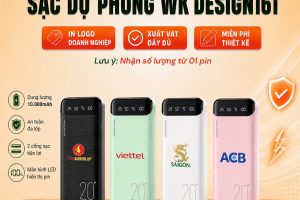 Pin Sạc Dự Phòng WK WP161 Led Display 10000mAh Màu Xanh In Logo