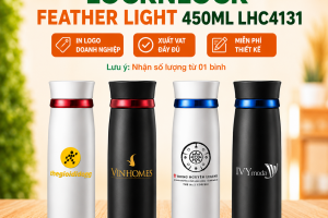 Bình Giữ Nhiệt Feather Light Lock Lock LHC4131 (450ml) - In Logo Trung Tâm Ngoại Ngữ