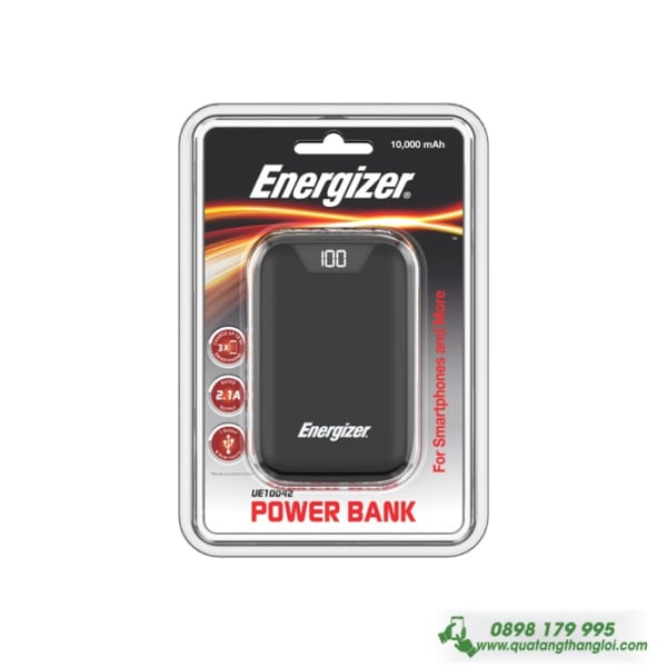 UE10042_Pin Sac Energizer 10000mAh in khắc logo Doanh nghiệp làm quà tặng