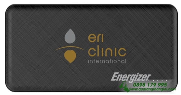 UE10053BK_Pin Sạc Energizer 10000mAh(Vỏ nhựa Sần) in logo theo yêu cầu quà tặng