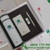 Bộ Quà Tặng(Pin Sạc Xiaomxi+Bình Giữ Nhiệt+USB+Bút Kim Loại+Hộp Âm Dương+Tui Xách) in logo Thaian Safety