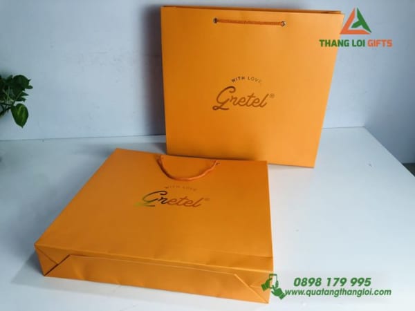 Túi giấy shopping in logo thương hiệu GRETEL