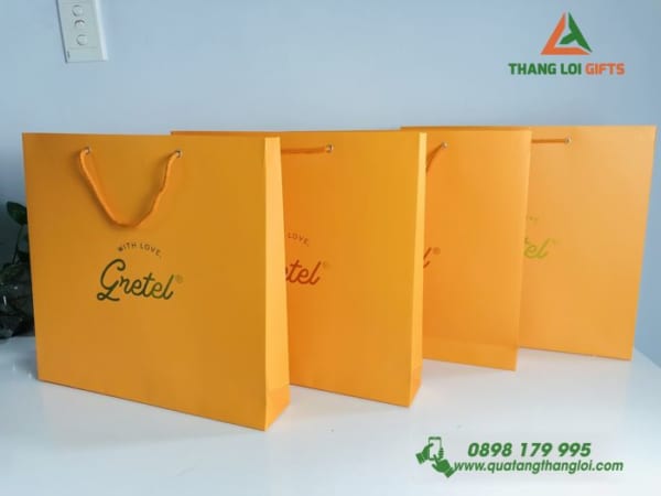 Túi giấy shopping in logo thương hiệu GRETEL