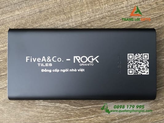Pin sac du phong XIAOMI 10000mAh - In logo FiveA&Co.TiLES - ROCK_Granito (7)