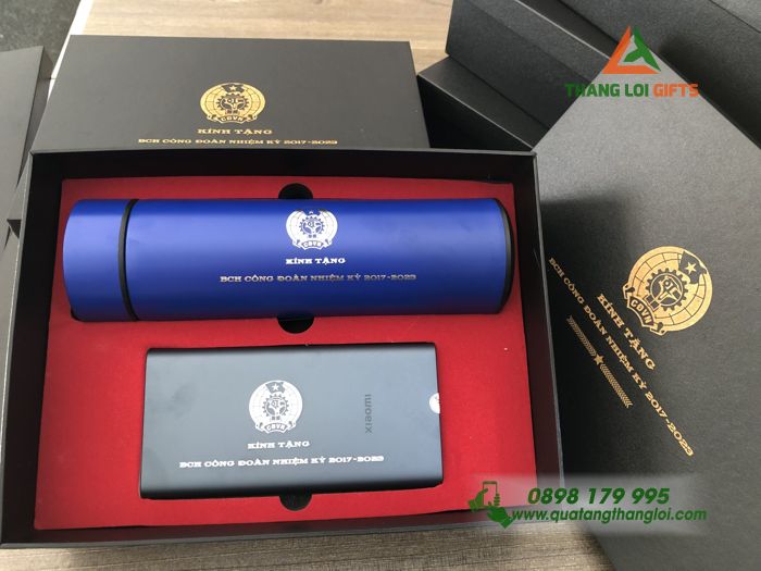 Bo giftset Binh giu nhiet & Pin sac du phong - Khac logo BCH Cong Doan (11)