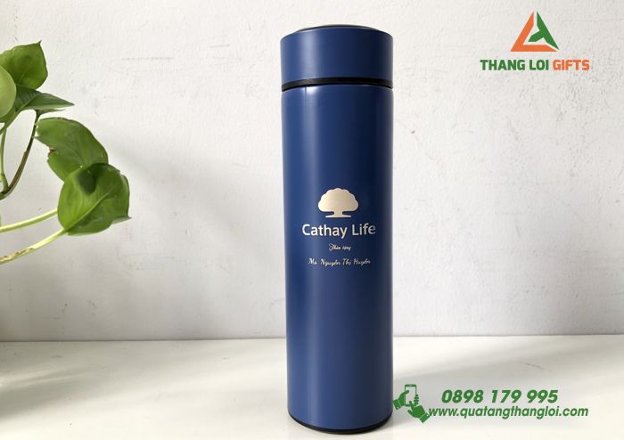 Binh giu nhiet Inox 304 Mau xanh - Khac logo CATHAY LIFE (3)