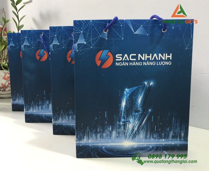 Túi xách giấy - In Logo Ngân Hàng Năng Lượng SẠC NHANH (3)