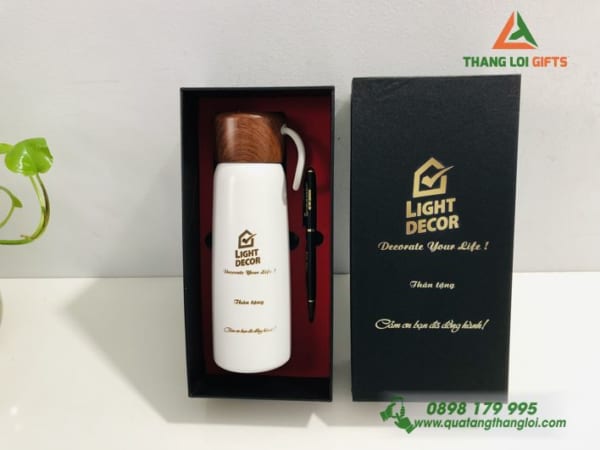 Giftset Binh giu nhiet But - Khac logo doanh nghiep Light Decor (1)