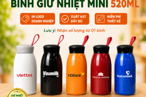 Bình Giữ Nhiệt Mini 520ml - In Khắc Logo Theo Yêu Cầu