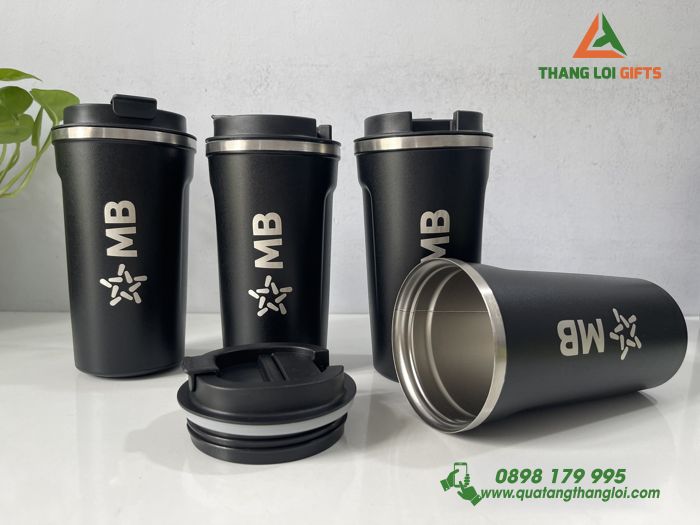 Ly giữ nhiệt Coffee Mug 510ml Màu đen logo Ngân hàng MB Bank
