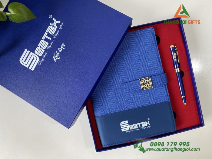 Bộ quà tặng Giftset Sổ tay & Bút In logo doanh nghiệp SEATAX (18)