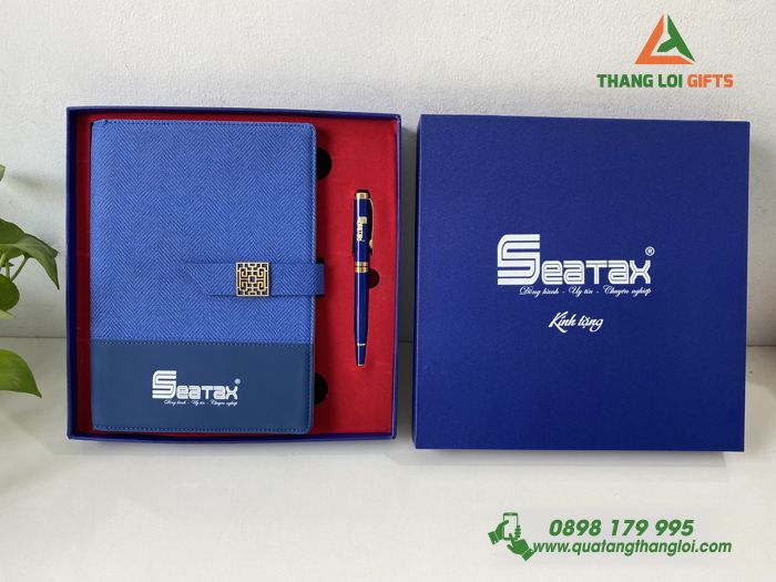 Bộ quà tặng Giftset Sổ tay & Bút In logo doanh nghiệp SEATAX (20)