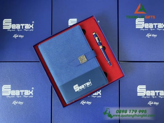 Bộ quà tặng Giftset Sổ tay & Bút In logo doanh nghiệp SEATAX (22)