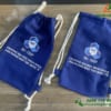 Túi vải dây rút Màu xanh In logo Trường Đại học Bách Khoa TP.HCM