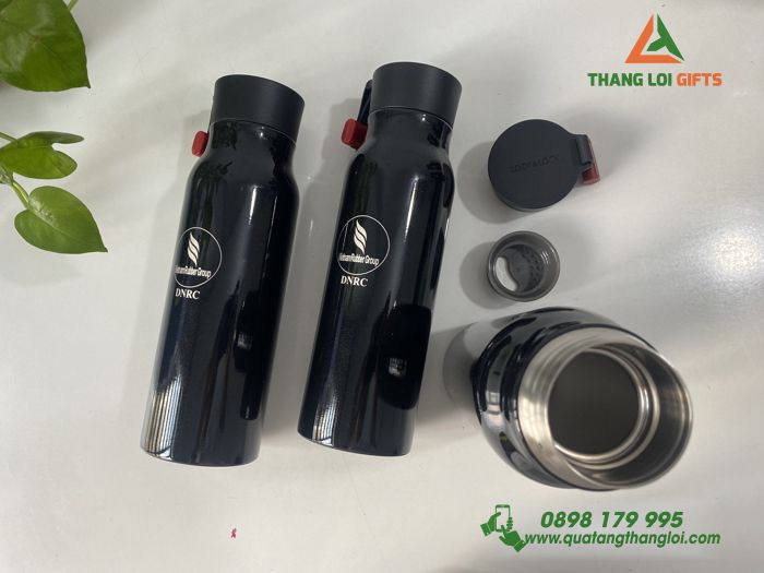 Bình giữ nhiệt Locknlock LHC4125B Màu đen - Khắc Logo VIETNAM RUBBER GROUP