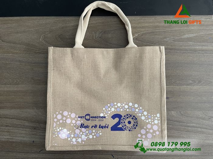 Túi Tote vải bố sang trọng - Khắc logo VIET CONNECTION