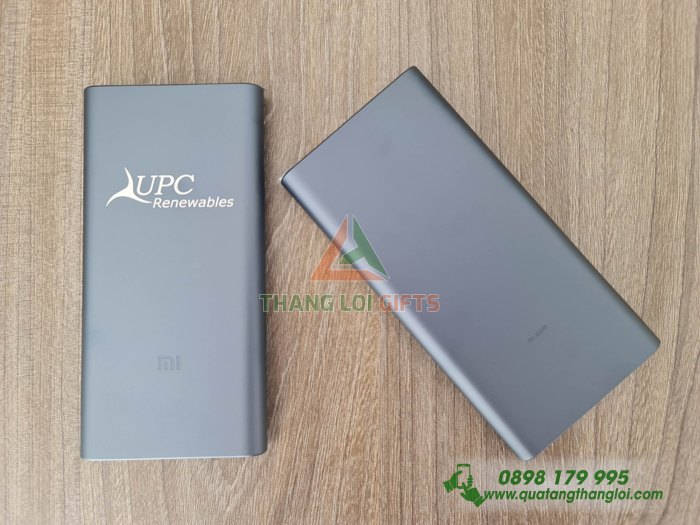 Pin sạc dự phòng Xiaomi 10.000mAh - In logo doanh nghiệp UPC RenewablesPin sạc dự phòng Xiaomi 10.000mAh - In logo doanh nghiệp UPC Renewables