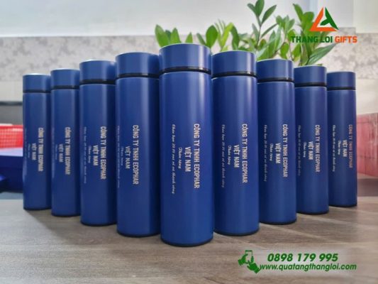 Bình Giữ Nhiệt 500ml Màu Xannh - Khắc Tên Công Ty ECOPHAR