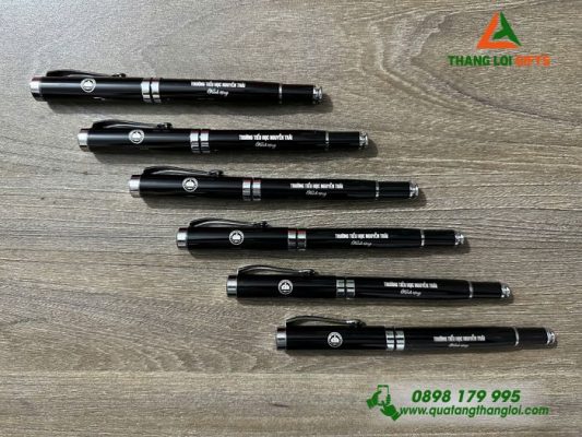 Bút Ký Kim Loại Màu Đen - Khắc Logo Trường Tiểu Học Nguyễn Trãi