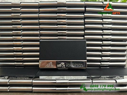 Hộp Đựng Namecard Màu Đen - Khắc Logo Silent Technology KANEKO