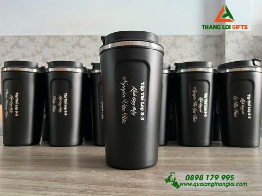 Ly Giữ Nhiệt Coffe Mug 510ml Màu Đen - Khắc Tên Tập Thể Lớp 9-3 Trường THCS Vĩnh Lộc A