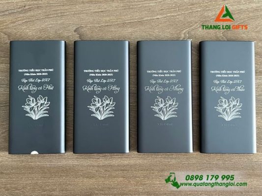 Pin Sạc Dự Phòng Xiaomi 10.000mAh Màu Xanh Navy - Khắc Tên Trường Tiểu Học Trần Phú