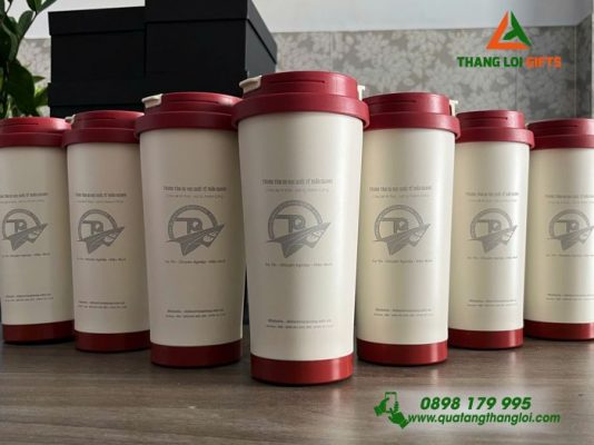 Ly Giữ Nhiệt Coffe 530ml - Khắc Logo Trung Tâm Du Học Quốc Tế Trần Quang