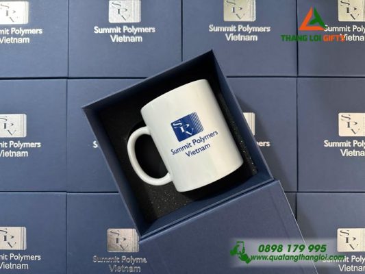 Ly Sứ, Cốc Sứ Trắng - In Logo Doanh Nghiệp Summit Polymers Vietnam