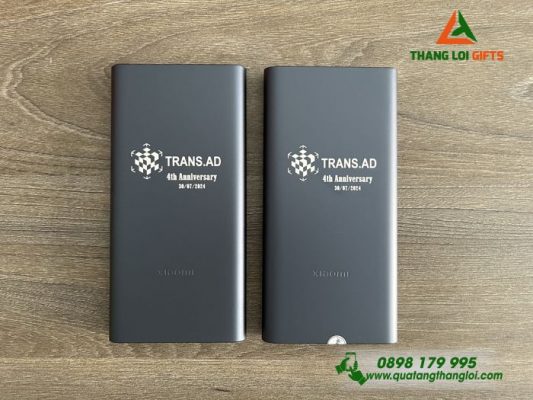 Pin Sạc Dự Phòng Xiaomi 10.000mAh - Khắc Logo Doanh Nghiệp TRANS.AD