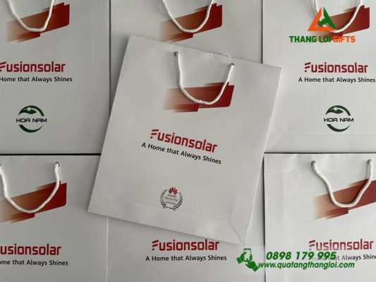 Túi Xách Giấy Couche Cứng - In Logo Doanh Nghiệp HUAWEI