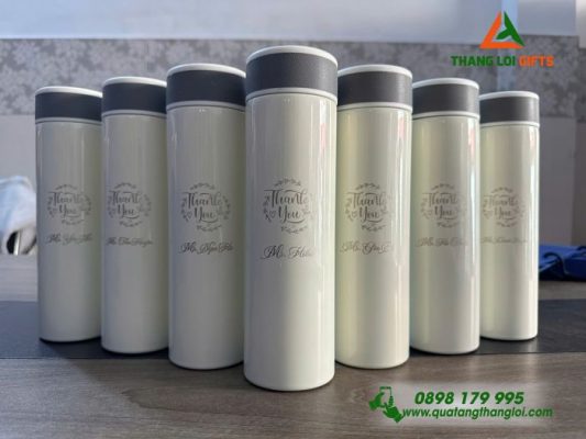 Bình Giữ Nhiệt Inox 316L Hiện Thị Đèn Led - Khắc Tên Logo Tri Ân Thầy Cô