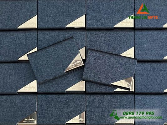 Hộp Đựng Namecard Da Phối Kim Loại - Khắc Logo Doanh Nghiệp ONEPASS