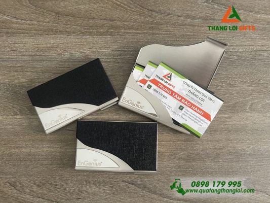Hộp Đựng Namecard Màu Đen Phối Kim Loại - Khắc Logo Doanh Nghiệp EnGenius