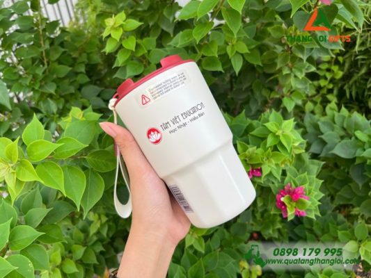 Ly Giữ Nhiệt Lock&Lock LHC3329 Màu Đỏ - In Logo Doanh Nghiệp Tâm Việt Education