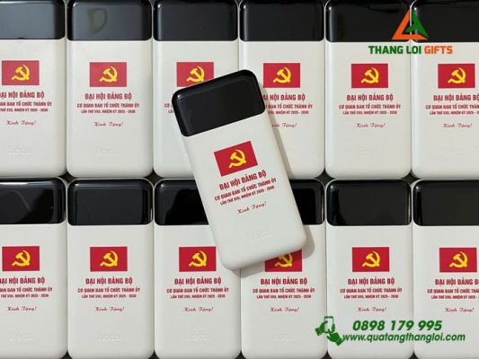 Pin Sạc Dự Phòng Hoco 10.000mAh - In Logo Đảng Cộng Sản Việt Nam