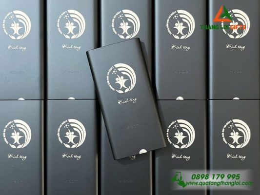 Pin Sạc Dự Phòng Xiaomi 10.000mAh - Khắc Logo Trường Mầm Non 19/5 Quận 8