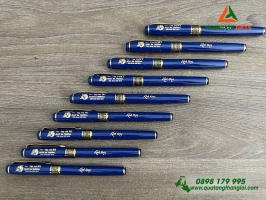 Bút Ký Kim Loại Khoen Hình Tổ Ong - Khắc Logo 15 Năm Ngày Ra Trường
