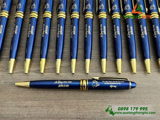 Bút Ký Kim Loại Xoay - Khắc Logo 27 Năm Ngày Trở Về Trường THCS Xà Bang