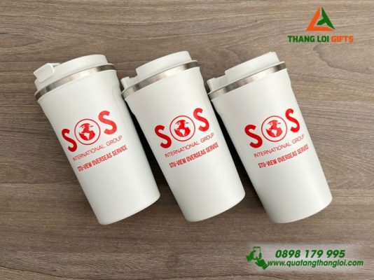 Ly Giữ Nhiệt Coffe Mug Màu Trắng 510ml - In Logo SOS International Group