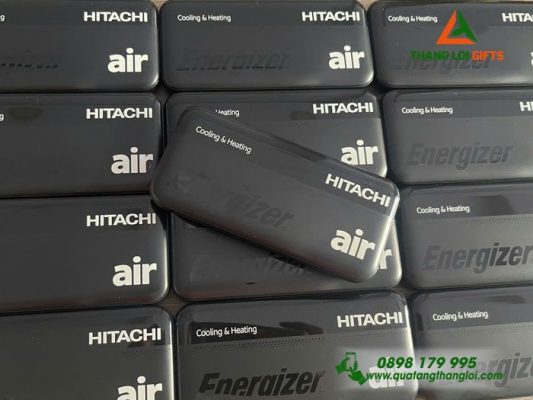 Pin Sạc Dự Phòng Energizer Màu Đen 10.000mAh - In Logo Doanh Nghiệp HITACHI air