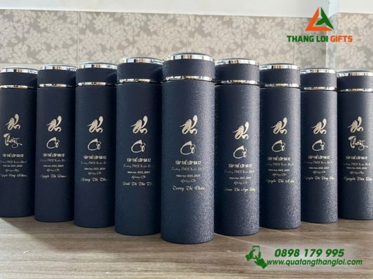 Bình Giữ Nhiệt Màu Xanh - Khắc Nội Dung Tri Ân Thầy Cô Trường THCS Xuân Đỉnh