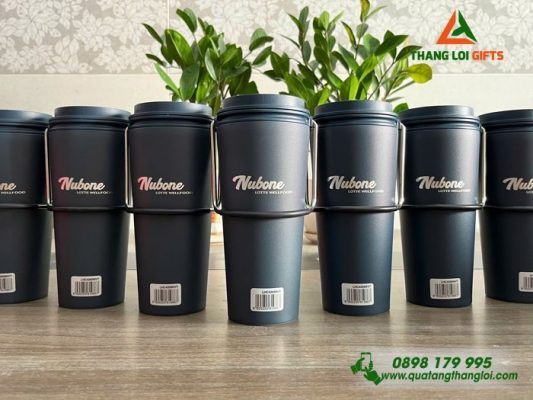 Ly Giữ Nhiệt Lock&Lock LHC4269 Màu Xanh Navy - Khắc Logo Lotte Wellfood