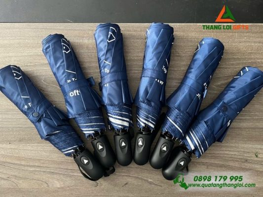 Ô Dù Cầm Tay Gập 3 Màu Xanh - In Logo Doanh Nghiệp Watermelon